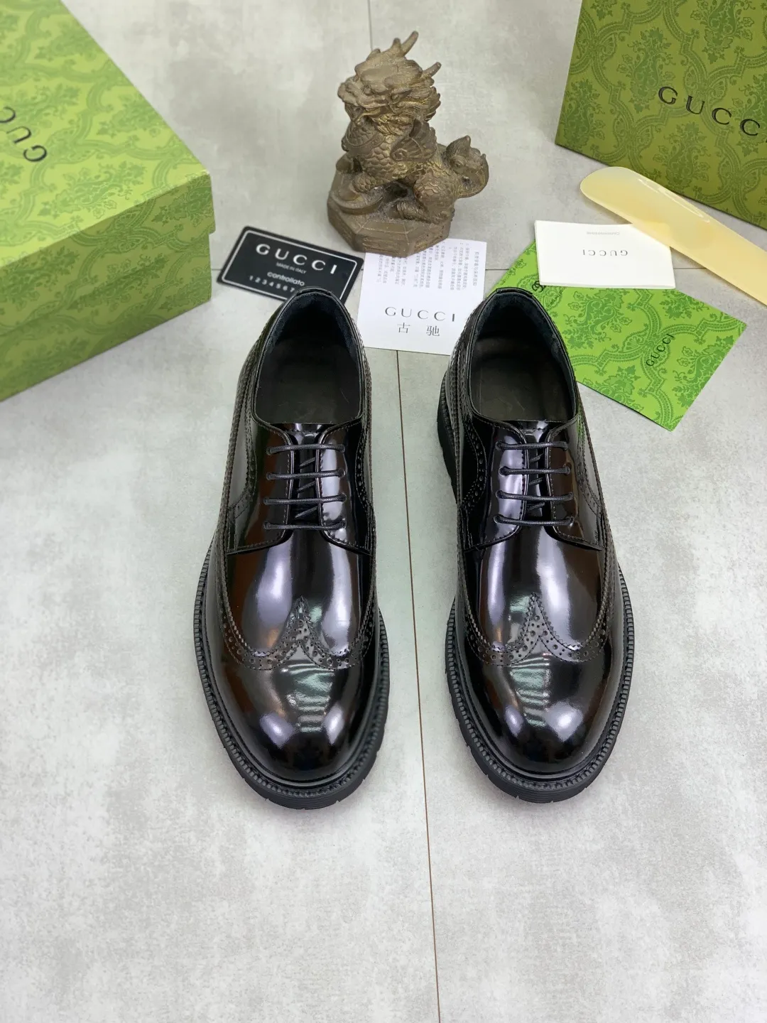 Men's Men's Shoes 💰P580 [New Style] 💰💎💎💎 [Gucci] GUCCI high-end men's formal business leather shoes, original order 1:1! Original imported high-end calfskin, original metal buckle, imported first-layer pigskin lining for feet, original high-end outsole, men's shoe size: 38-44